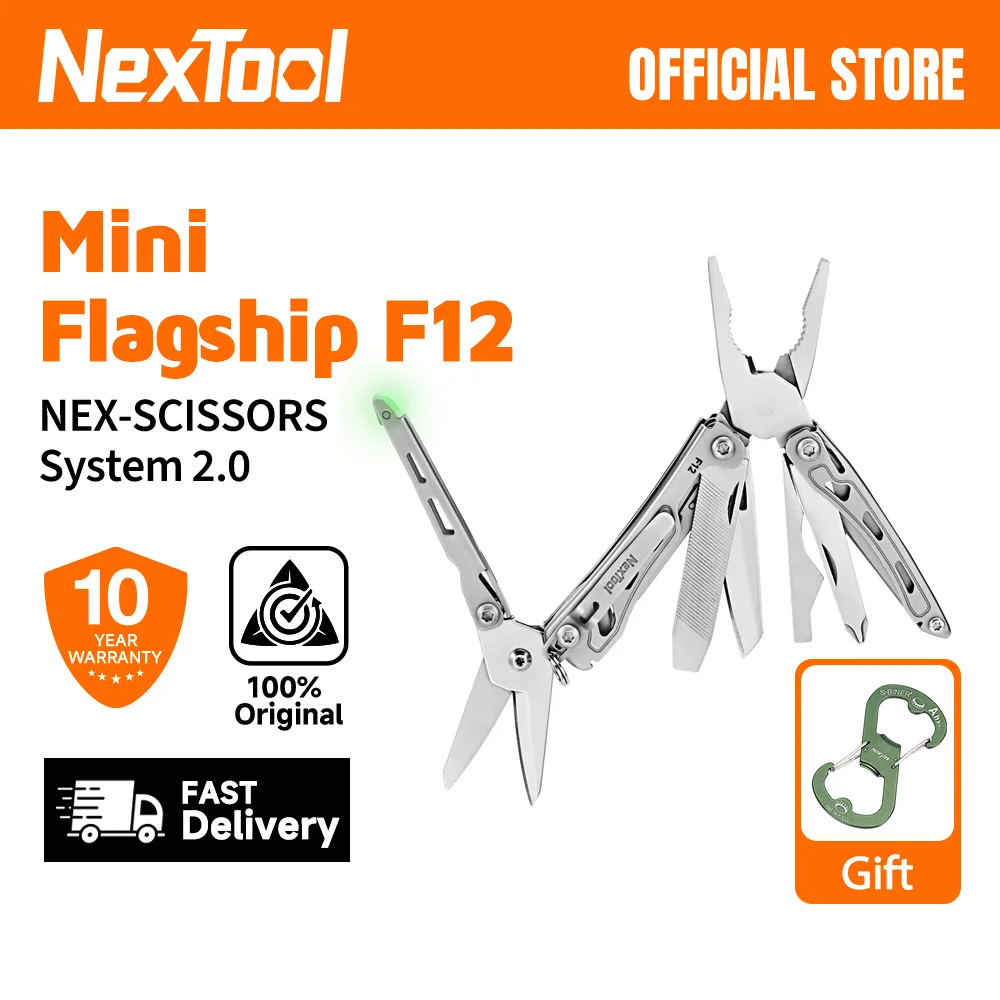 NexTool 13 In 1 Mini Flagship F12 Multi Functional Tool Folding EDC Multitool Screwdriver Pliers File Ruler Outdoor Hand Tools