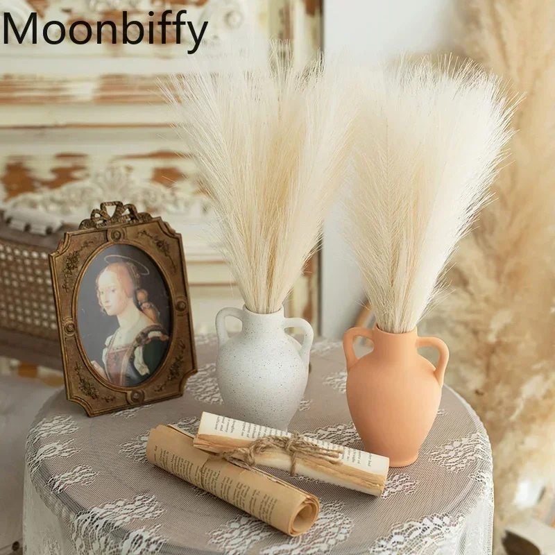 10pcs  Artificial Pampas Grass Flower Bouquet for Home Wedding Decoration DIY Party Bedroom Fake Plant Flowers Vase Decor Reed