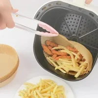 50/30 Pieces Kitchens Accessories Air Fryer Paper Kitchen Utensils Disposable Square Round Pastry Molds BBQ Plate Non-stick Pad 3