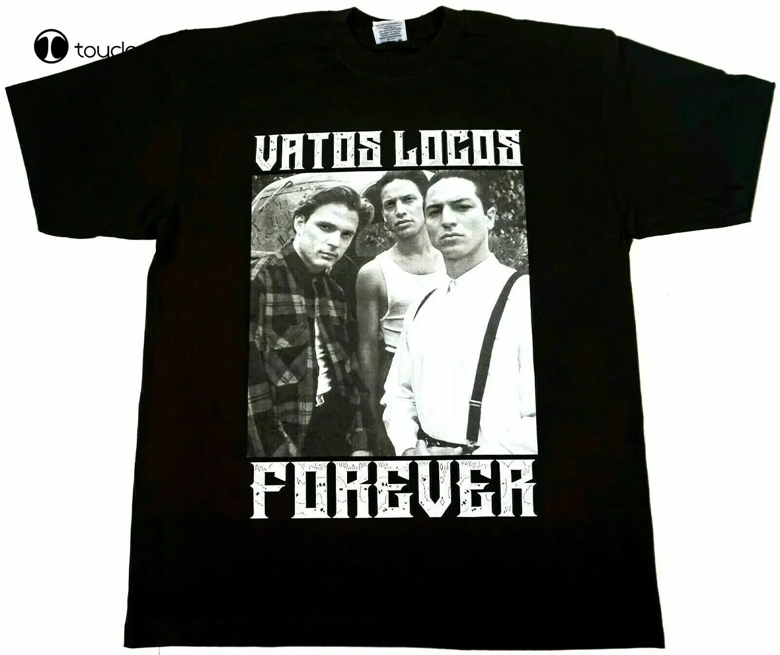 Vatos Locos Forever T-Shirt Blood In Blood Out Bound By Honor Men'S Tee Black Tee Shirt