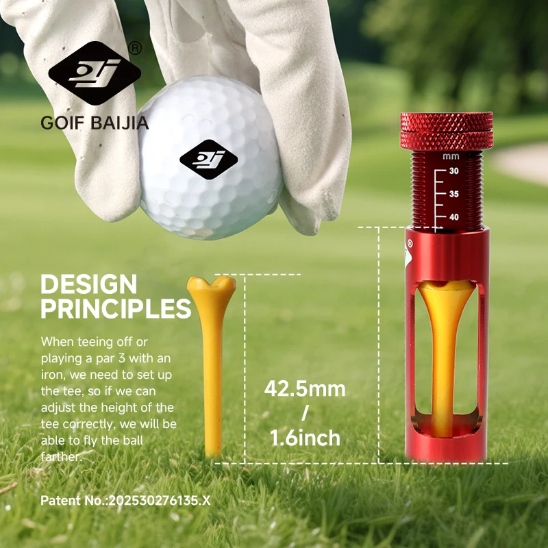 Golf Tee Partner Adjusting the Golf Tee to the Right Height Can Make the Ball Fly Further.