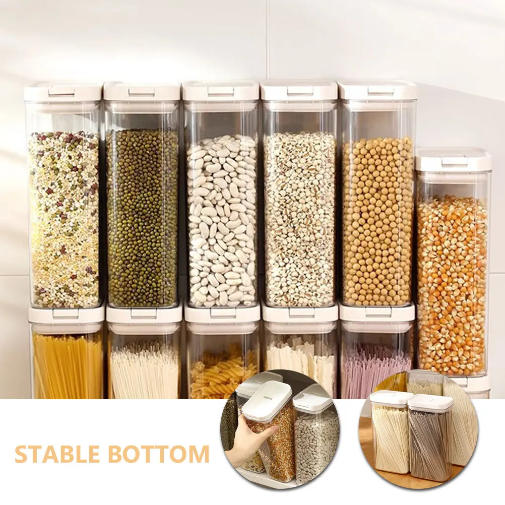 

1200ml Pasta Storage Container Transparent Sealed Kitchen Canister Organizer Pantry Spaghetti Noodle Holder Airtight Storage Box