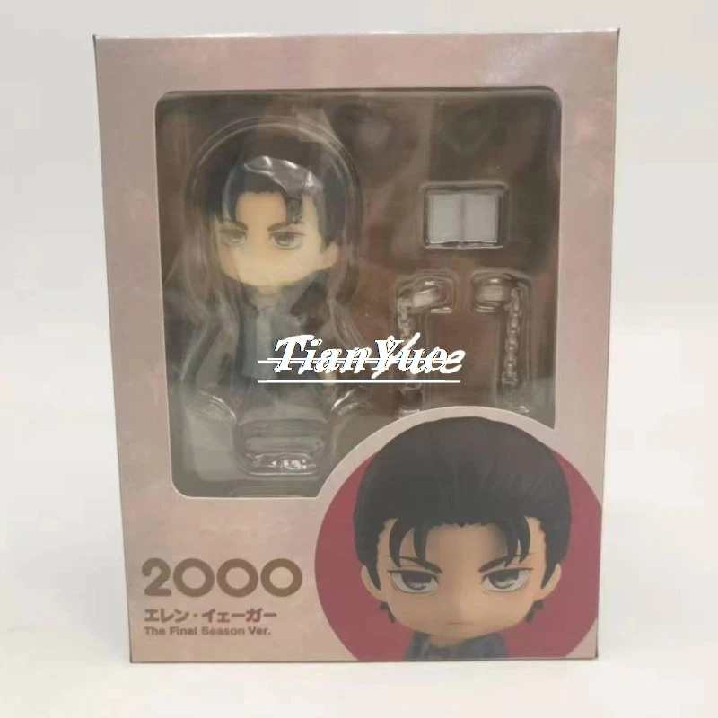 Figura de acción del Anime Eren Yeager Attack on Titan, modelo de juguete de 10cm, versión linda, 2000