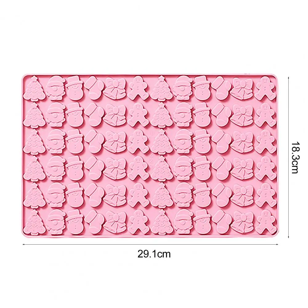 Water Washable Mold 72-cavity Christmas Silicone Molds Set Mini Holiday Shapes Chocolate Candy Fondant Mold High Temperature