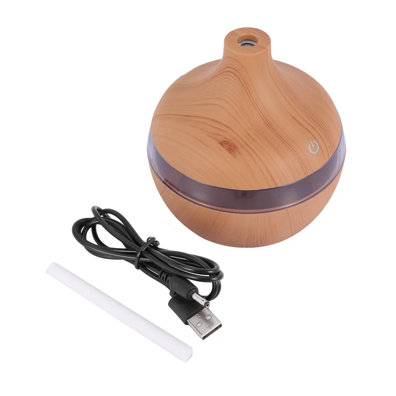 3X Wood Grain Aromatherapy USB Humidifier Water Droplets Air Purification Essential Oil Aroma Diffuser Home Grain