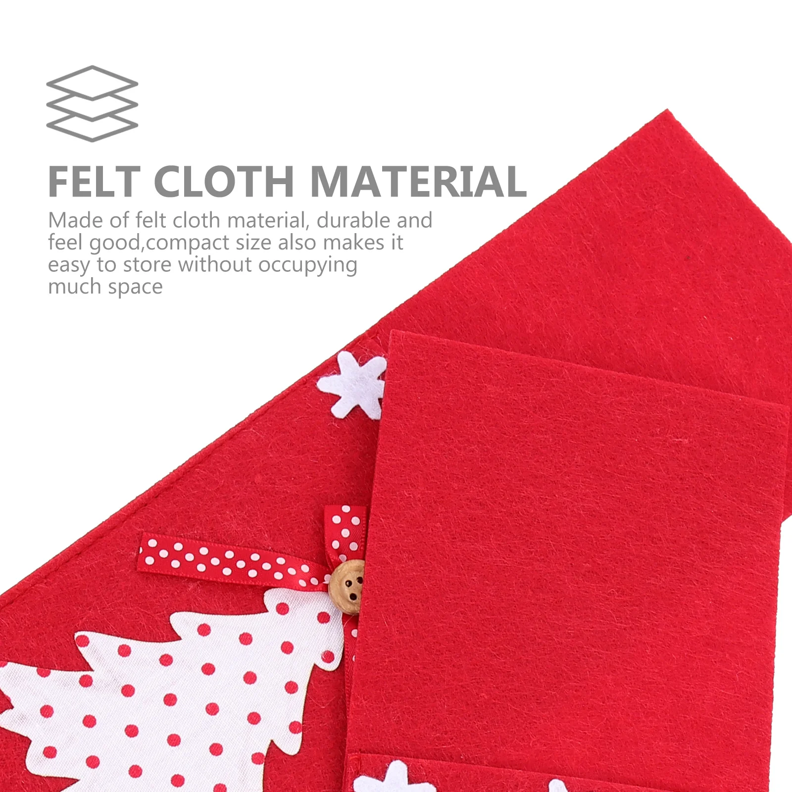 

4 Pcs Red Christmas Decor Tree Cutlery Bag Exquisite Tableware Christmass Fine Decirative Bags for Silverware Adorable