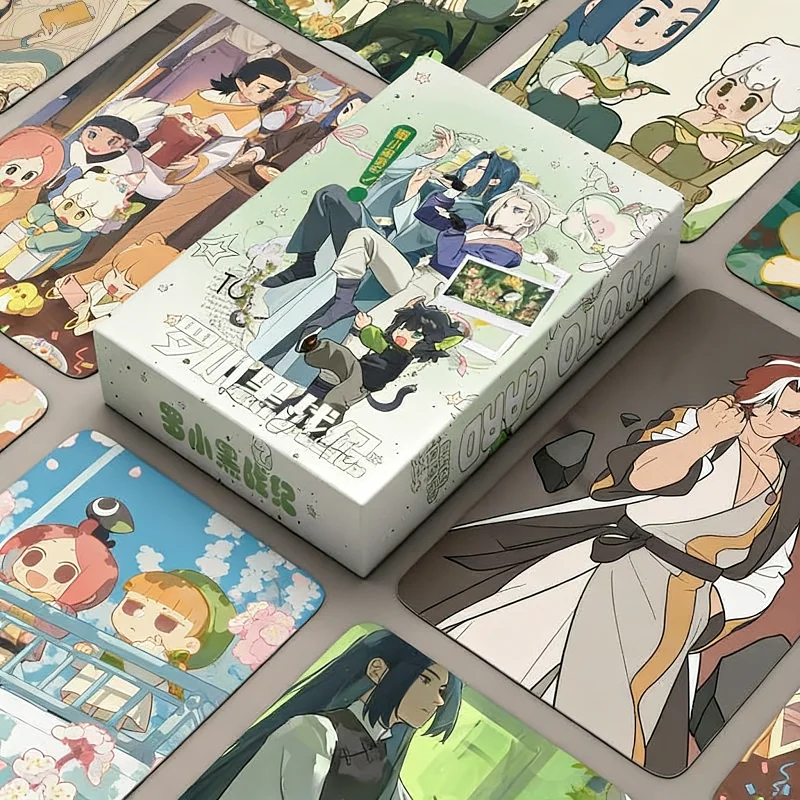 50 Pcs/Set the Legend of Hei 2 Anime Cards - Luo Xiaohei Character Holographic Lomo Photocards for Cosplay And Gift