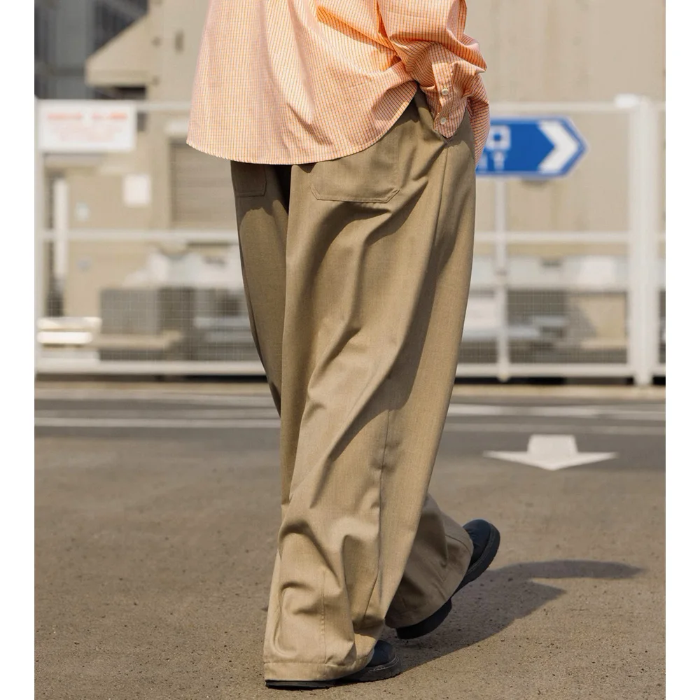 Men Japanese Streetwear Fashion Oversize Loose Casual Vintage Wide Leg Suit Pants Man Cityboy Dad Baggy Pant Trousers