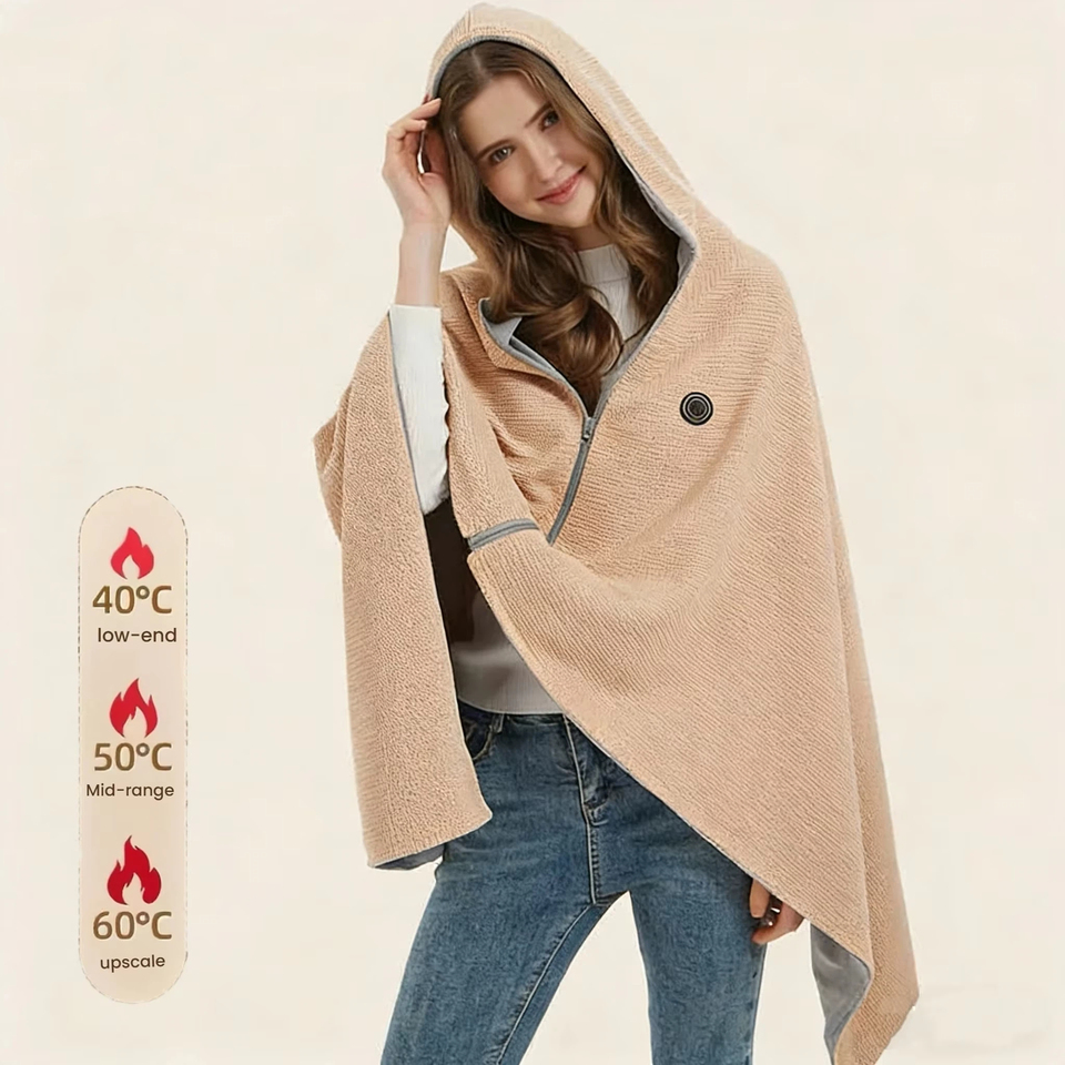  USB Electric Blanket Portable Warm Blanket Washable Shoulder Knee 2USE Fast Heating Winter Home Camping Warm Blanket 2026 New 