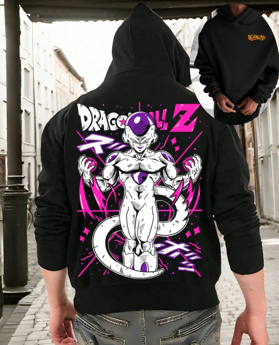 

2025-26 Autumn and Winter Men's Latest Japanese Dragon Ball Anime Hoodie with Vegeta Printed Pattern Quick Drying and Breathable