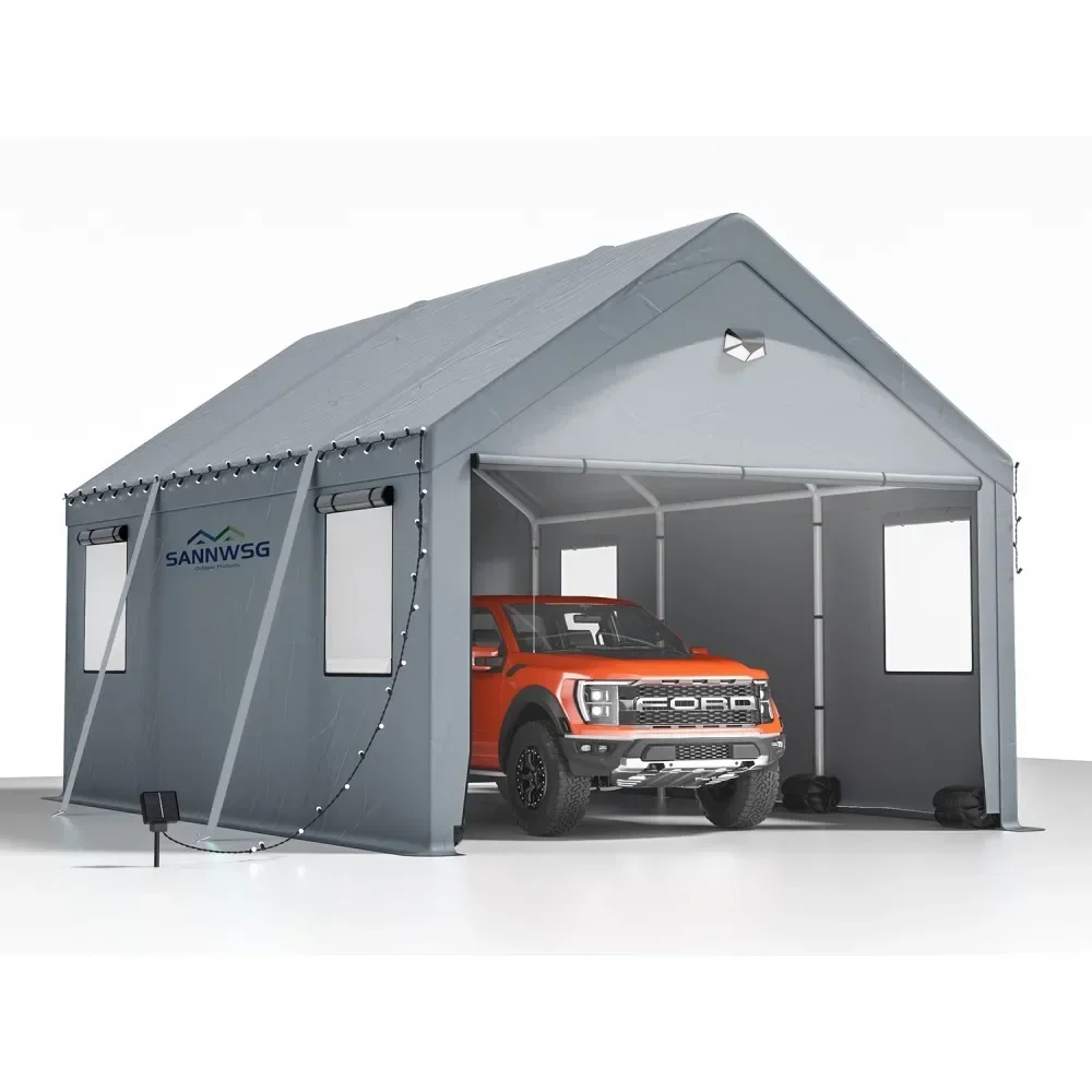 10x20FT Carport Canopy, Removable Roof &Side Walls for Car, SUV, Boats& Truck Shelter Logic Storage, Portable Car Tent Garage