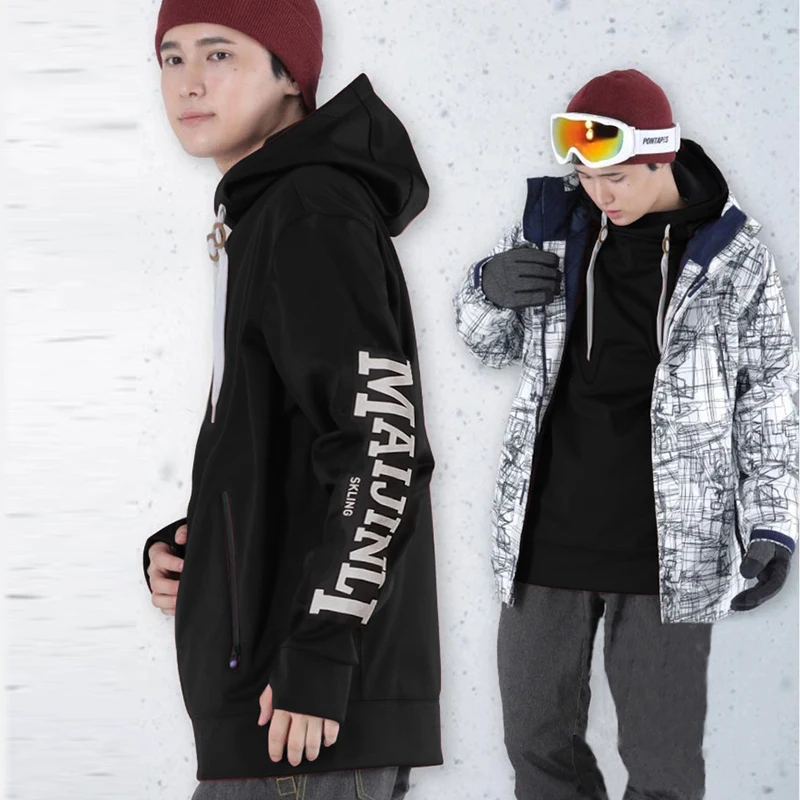 Ski Jackets Hooded Sweaters Women Men Snowboarding Waterproof Hoodies Autumn Winter Outdoor Sports Skiing Wear-Resistant Tops