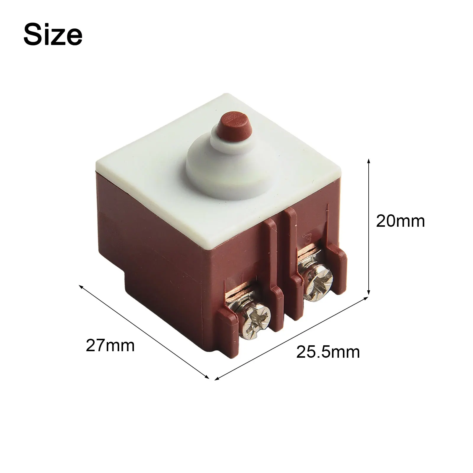 

Angle Grinder Replacement Switch DPST NO Push Button AC250V 6A 125V12A Compatible with For Bosch GWS67100 Power Tools