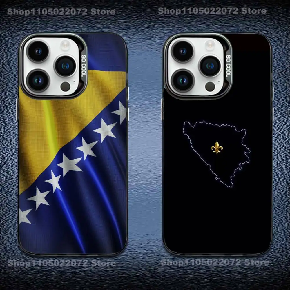 

Bosnia and Herzegovina Flag Phone Case For iPhone 17,16,15,14,13,12,11 Pro Max Plus Colorful Gradient Soft TPU Back Cover