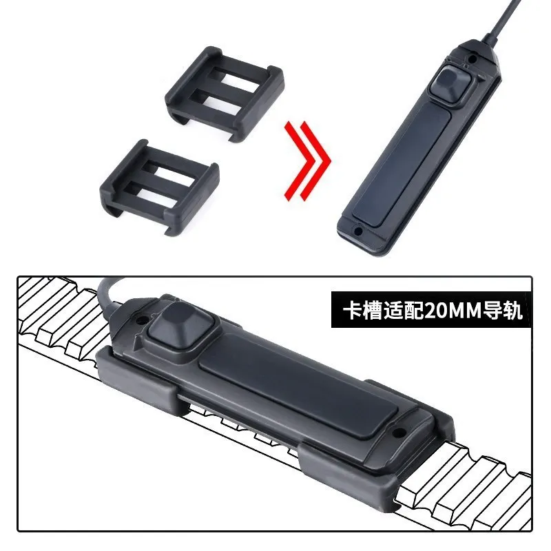 WADSN Tactical HL-X Light Nylon Pocket Panel Flashlight Switch Slot Weapon Hunting scout Light SwitchSlot Fit20MM Picatinny Rail