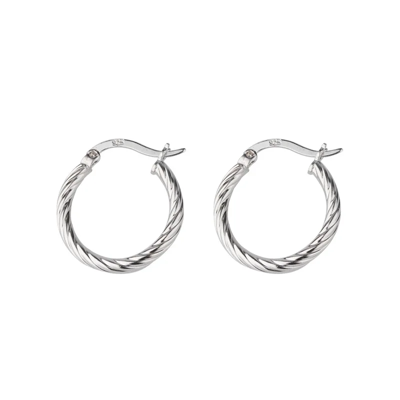 Pendientes ovalados de Plata de Ley 925, estilo Simple, encantadores y delicados pendientes de forma geométrica para mujer, regalo de cumpleaños, joyería fina