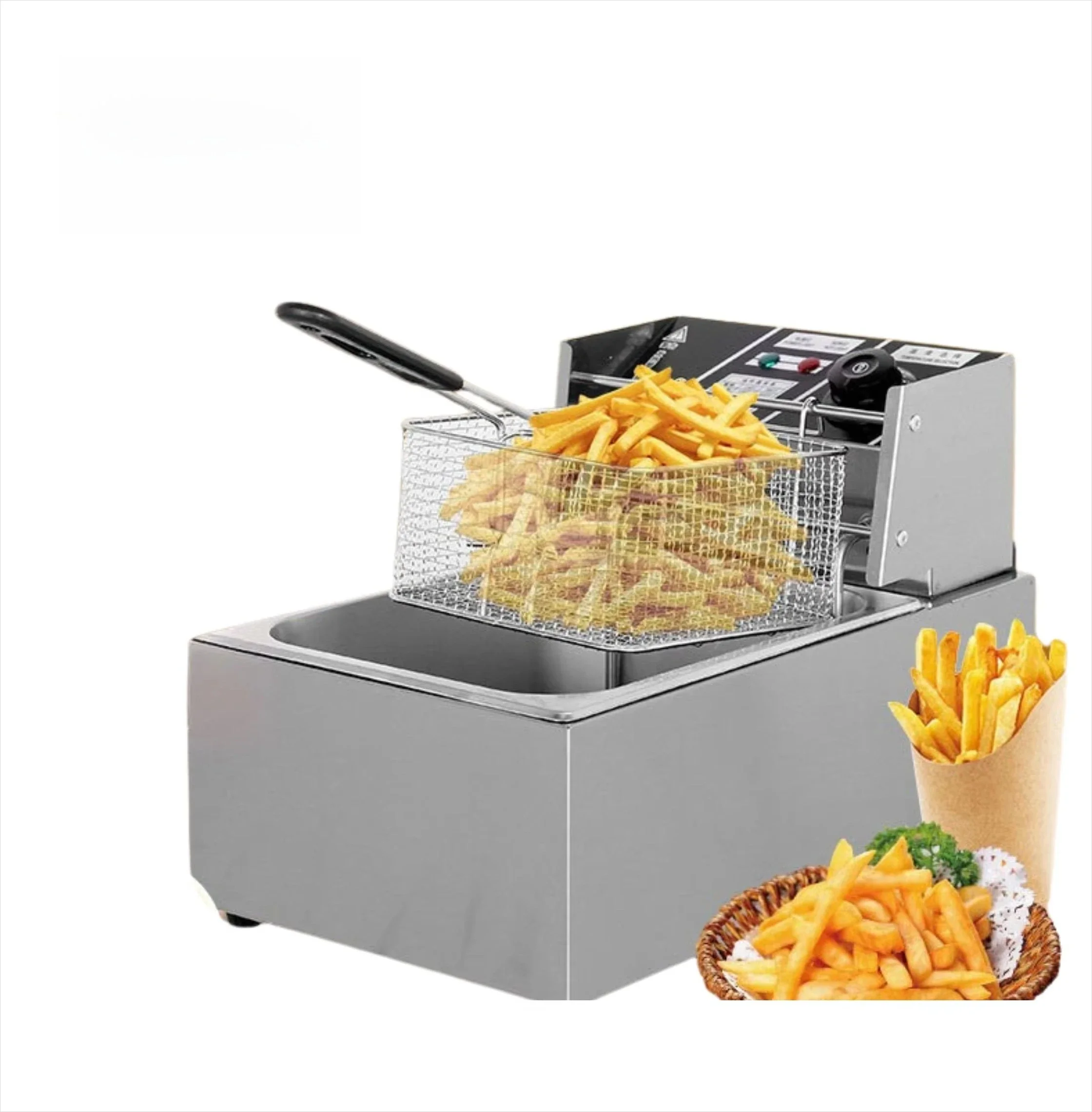 WICE Kitchen Commercial Electric Fryer, French Fries Chicken Snack Food Shop Restaurant