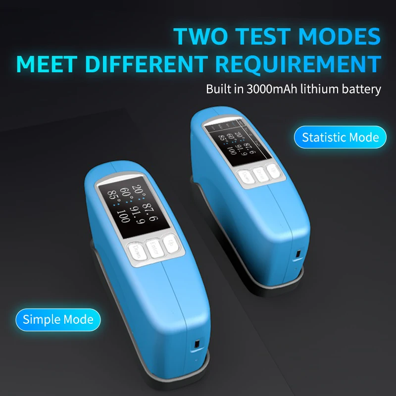 【0-2000GU】Mult-Angle Surface Gloss Meter 20/60/85 Angle Type-C Charge Glossmeter For Auto Paint Plastic Rubber