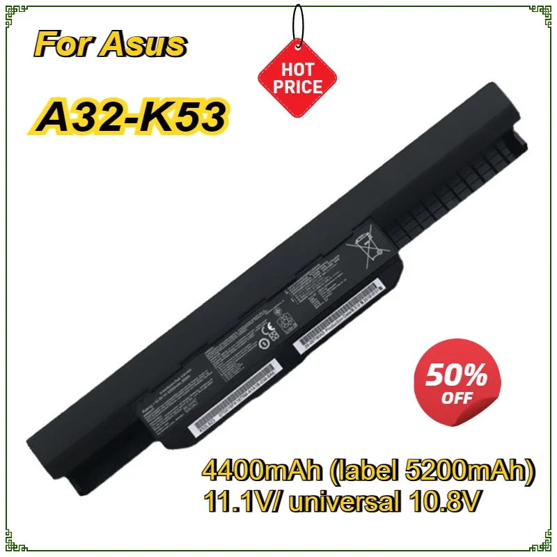 

Laptop Battery A32-K53 for ASUS K43 K43E K43J K43S K43SV K53 K53E K53F K53J K53S K53SV A43 A53S A53SV A41-K53 6 Cells