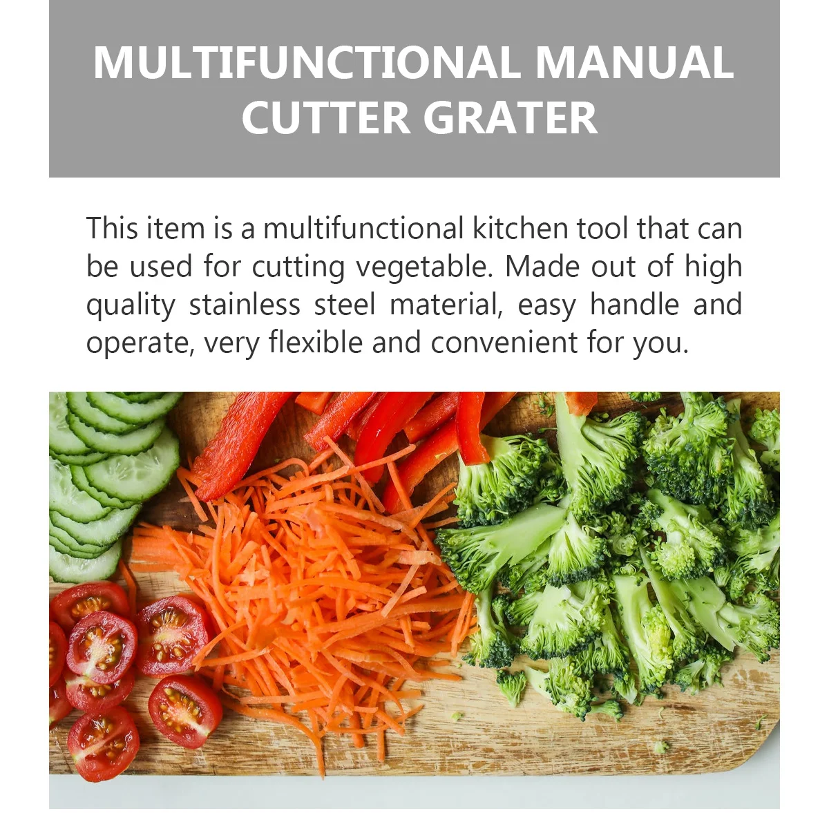 

2Pcs Stainless Steel Vegetable Shredder Multifunctional Kitchen Cutter Grater Handheld Slicer Chopper for Vegetables Fruit