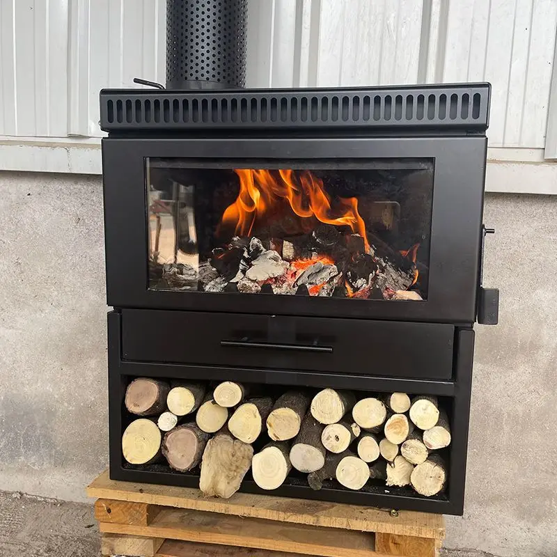 Real fire wood-burning fireplace Firewood heating household indoor B & B Villa firewood European-style heating stove