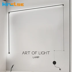 Minimalist Linear LED Wall Lamp L50/100/150cm Long Strip Free Combination Art Wall Sconce Livingroom Background Decorative Light