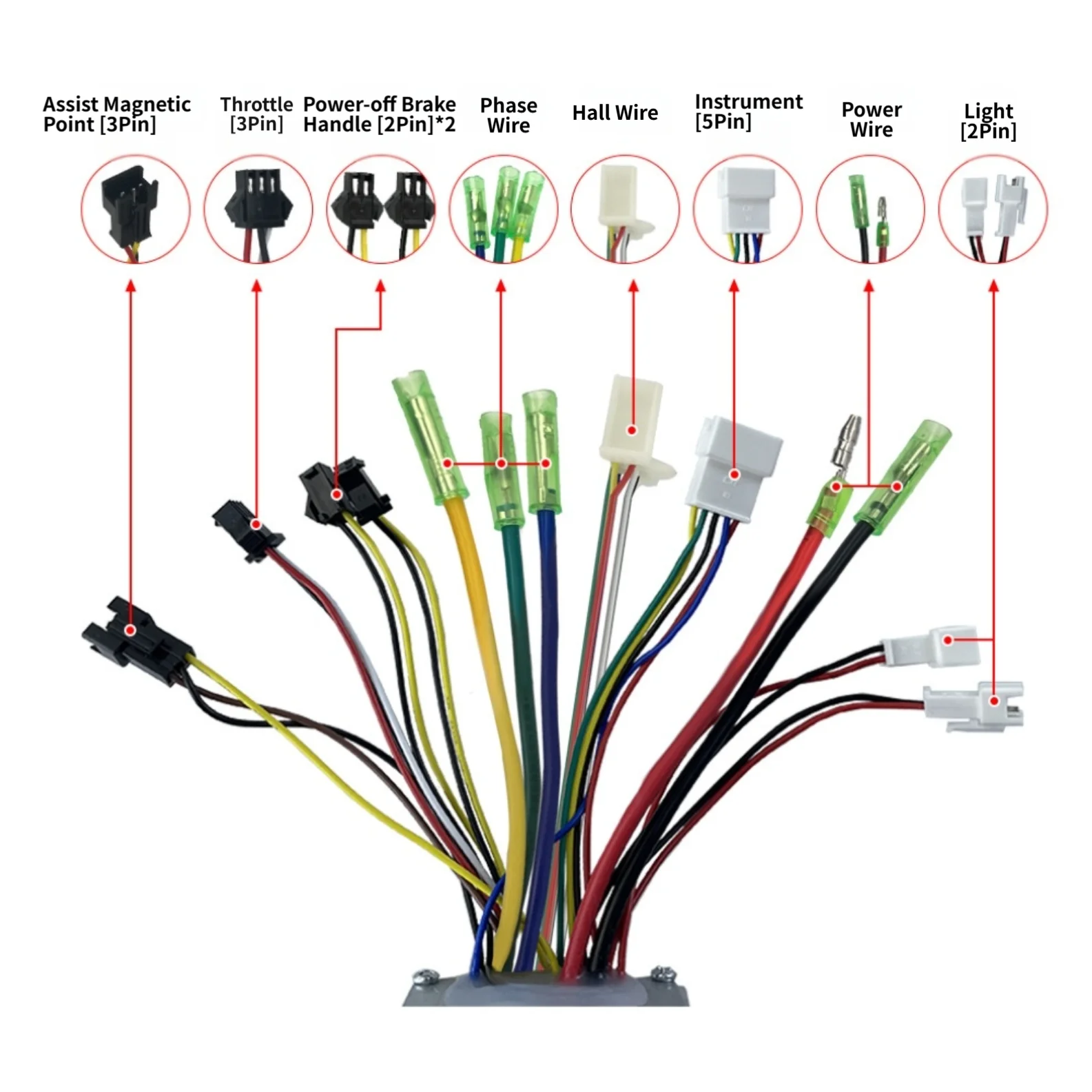 

22A Square Wave Controller For A 500W Motor Aluminum Plastic Electric Bicycle Parts No.2 Communication Protocol Bicycle Parts
