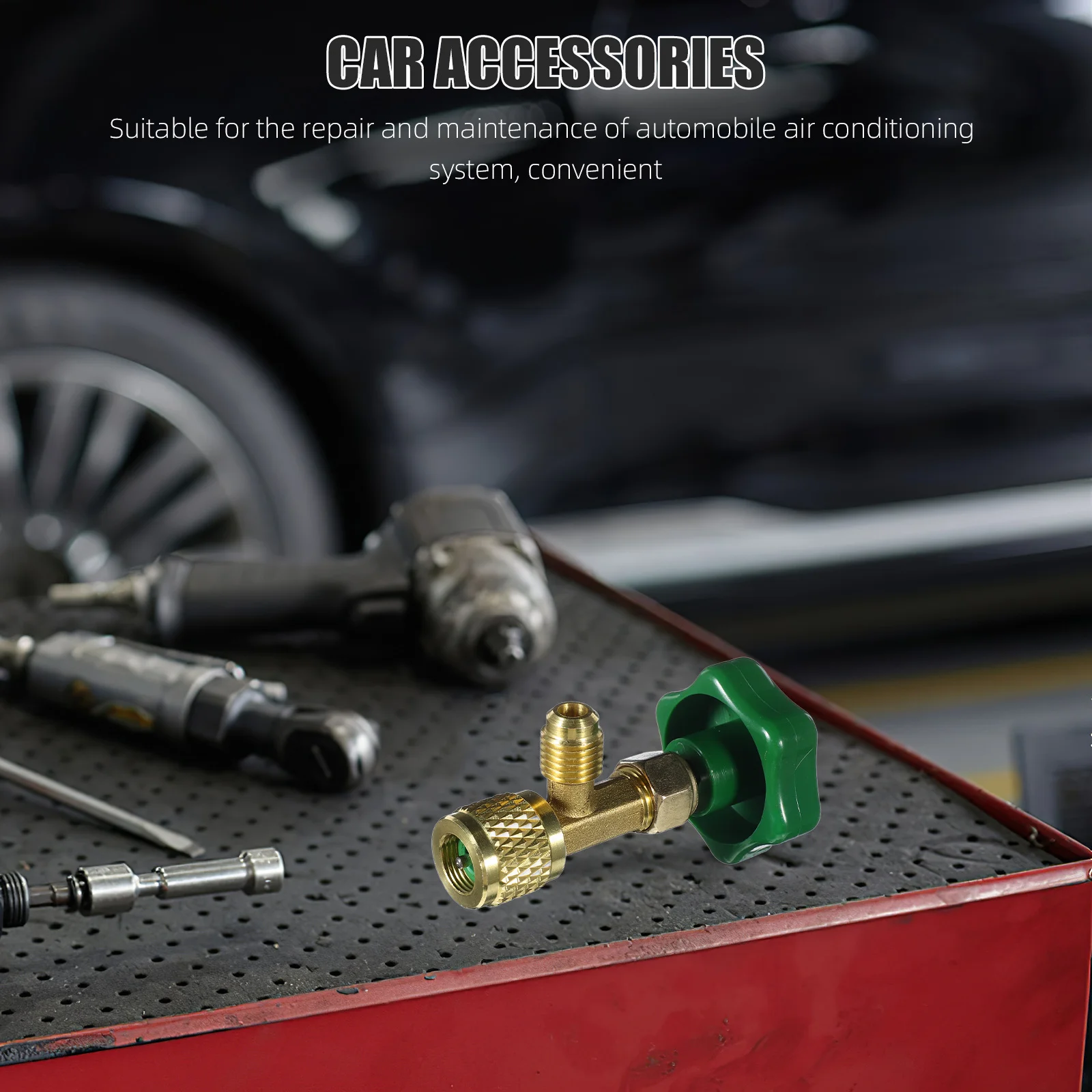 

Brass Valve for Refrigerant Charging Hose Car Refrigerant Bottle Opener Safety Valve Air Conditioner Recharge Adapter