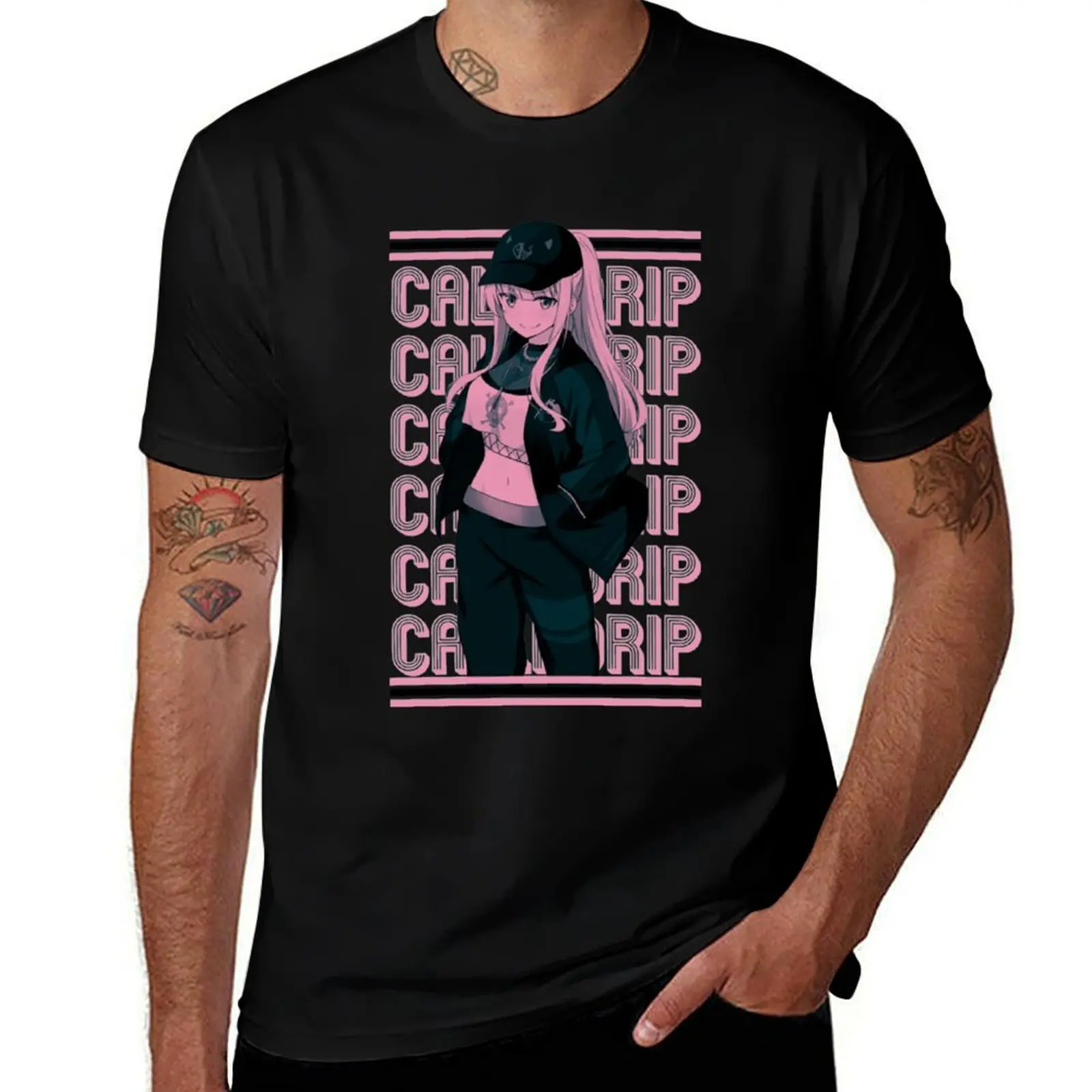 Mori Calliope T-Shirt Casual All Match Tee Shirt for Men T-Shirt