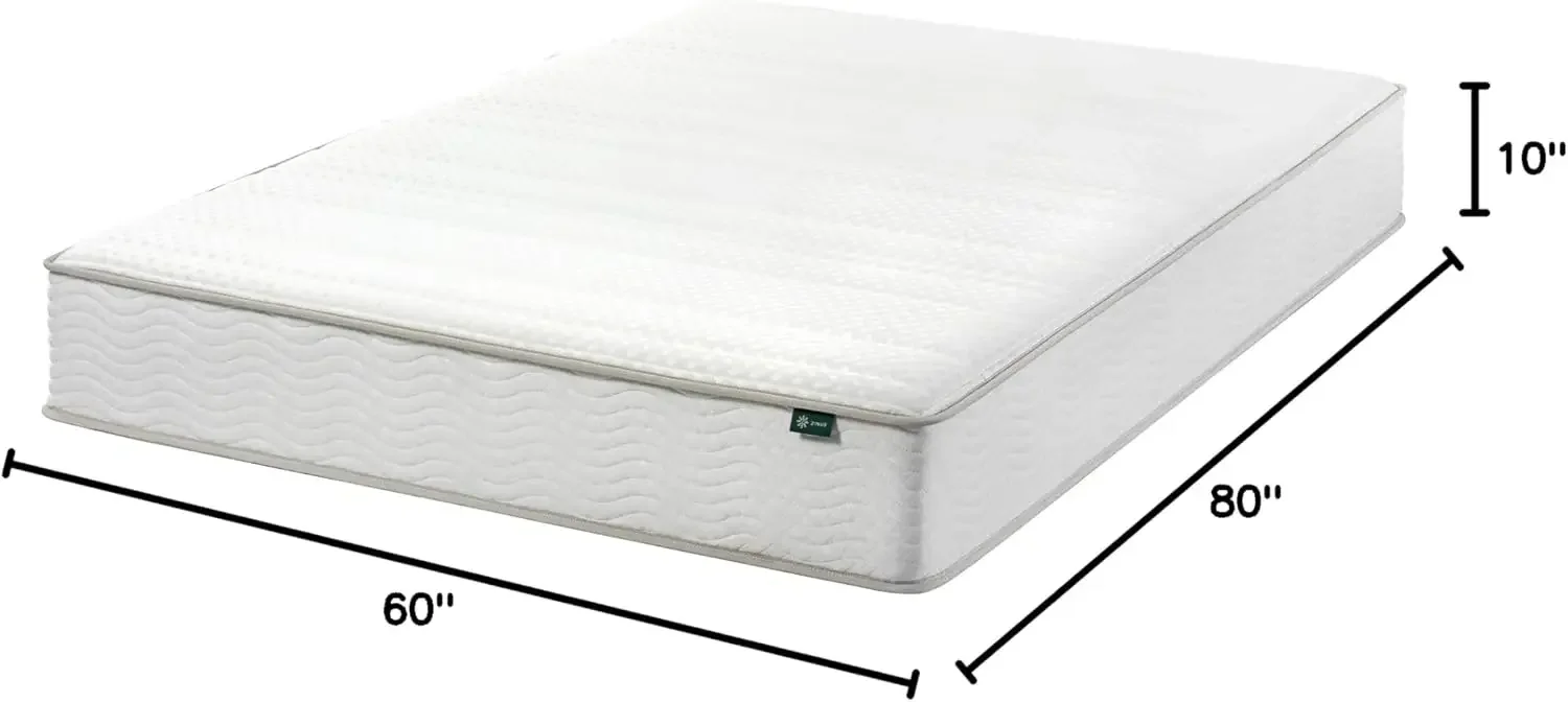 Hybrid Mattress [New Version], Queen, Fiberglass Free, Medium Firmness, Durable Support, Certified Safe Foams & Fabric, Mattress