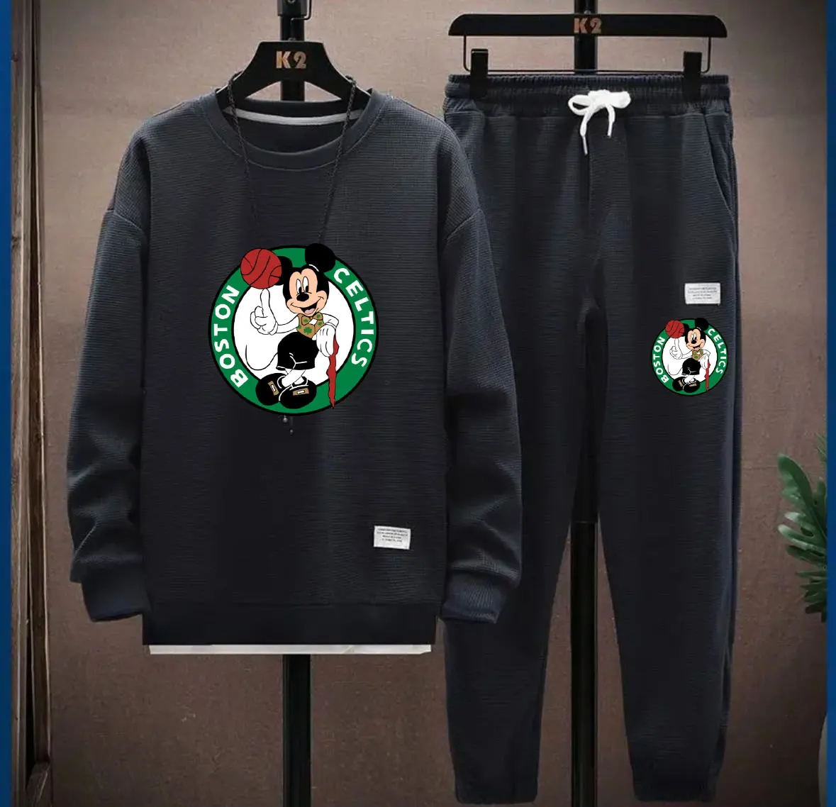 أحدث العلامات التجارية الأكثر مبيعًا لعام 2025 عبر الحدود مطبوعة للربيع والخريف طقم هوديي رياضي للسيدات طقم ديزني ميكي للجنسين #1