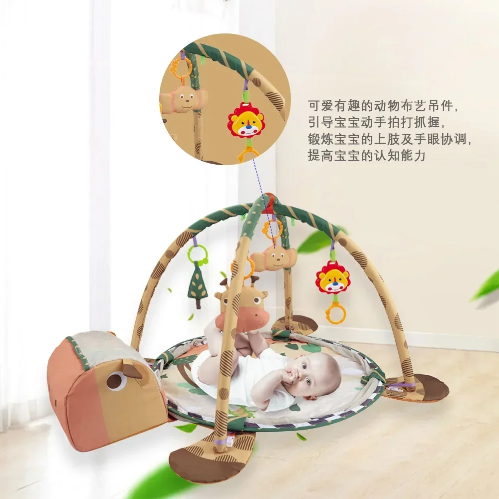 Baby Fitness Frame Crawling Blanket Multifunctional Fence Crawling Mat With Cloth Book Infant Rug Enlightenment Toys Game Mat