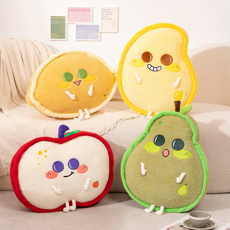 50CM Squishy Fruit Plush Toy Stuffed Mango Lemon Pear Apple Plush Pillow Soft Food Plush Peluche Kids Birthday Gift Room Decor