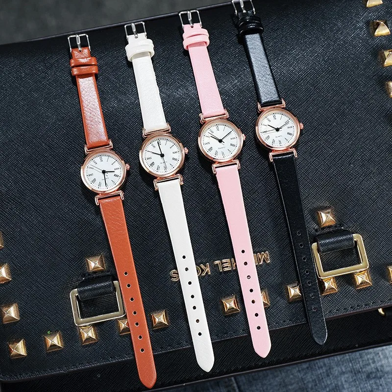 Cross-border hot sale female students digital Roman scale fine belt watch simple and exquisite ladies watch