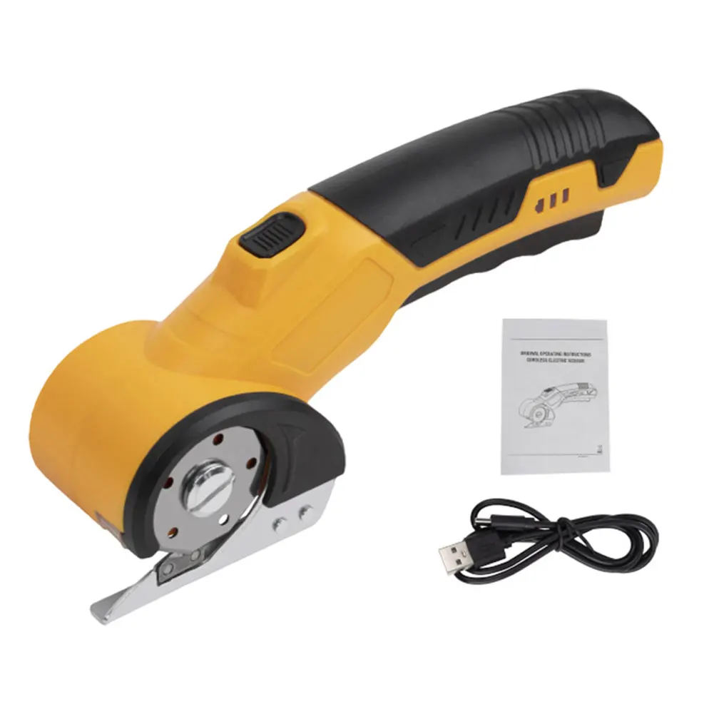 Cordless Electric Scissor with Safety Lock Rotary Cutter Rechargeable Power Fabric Scissor for Sewing Scrapbooking Crafting