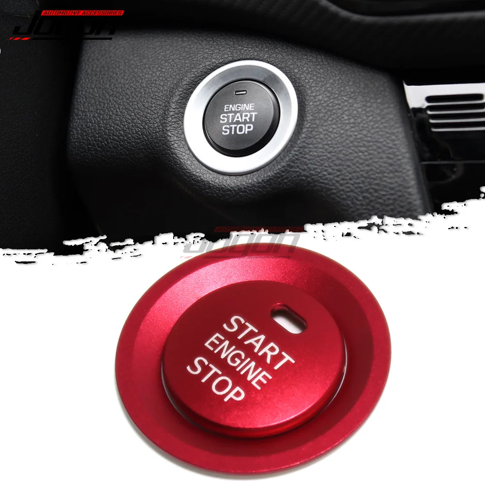 

2pcs For Hyundai Elantra Avante 2017 2018 2019 Engine Start Stop Switch Protective Sticker Push Ignition Start Button Ring Cover