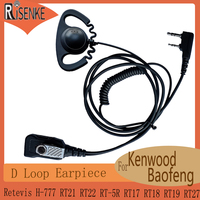 RISENKE Walkie Talkie Earpiece Headset with Ptt for Retevis H-777,RT21,RT22,RT-5R,RT17,RT18,RT19,RT27,Baofeng UV-5R,BF-F8HP