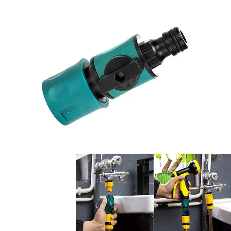 Plastic Garden Hose Quick Connect with Shutoff Valve Quick Connectors with Valve for Water Hose Coupling Quick Release Kit