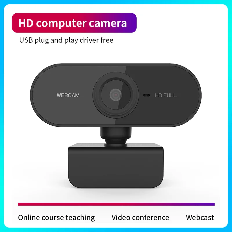 

Full HD 1080P Webcam USB Mini Computer Camera Built-in Microphone, Flexible Rotatable for Laptops, Desktop Webcam Camera PC01