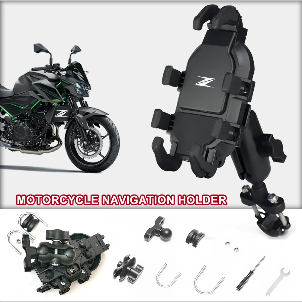 Upgrade Phone Holder Motorcycle 360° Adjustable Stand Shockproof For Z Kawasaki Z900SE Z900 Z800 Z750 SE Z1000 Z1100 Z400 Z650