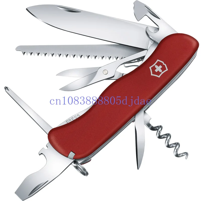 Vickers Swiss army knife Swiss sergeant knife 111mm black red precursor 0.8513.3 multifunctional folding knife