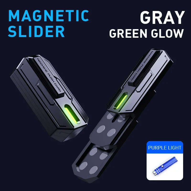 Metal fingertip gyro toy luminous slider magnetic tactile EDC clicker ADHD tool anxiety stress reliever