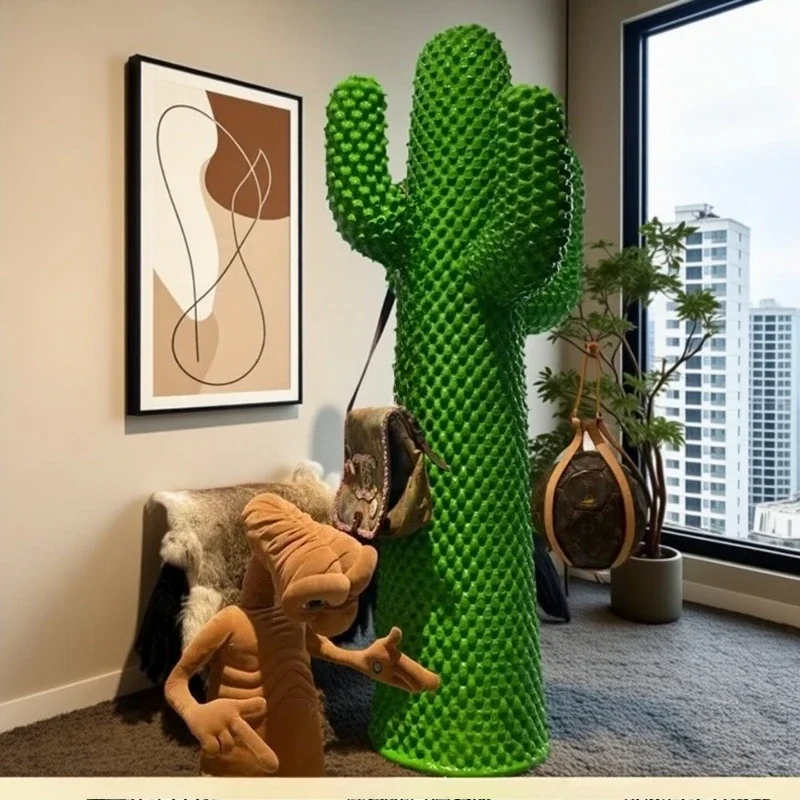 Italian trend giant cactus coat rack green living room sculpture