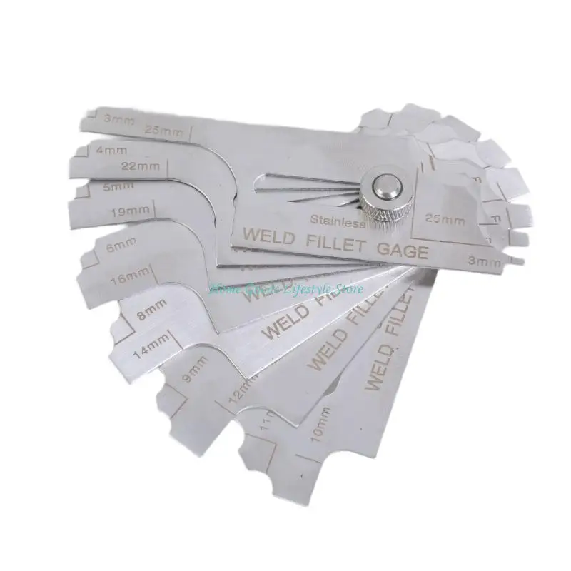 E74E Versatile 6pcs Welding Gauges set Combination Measuring Tool Welding Measure for Measuring Bevels Angles & Weld Dimension
