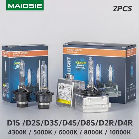 메이드시 2개 12V 35W HID 전구 제논 헤드라이트 D1S D2S D3S D4S D1R D2R D4R D8S 제논 램프 라이트 4300K 5000K 6000K 8000K 10000K
