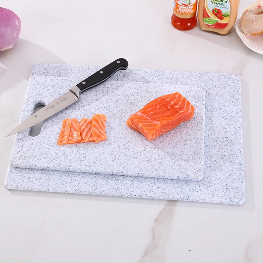 

1Pcs Imitation Marble Cutting Board Wear Resistant PP Portable Kitchen Fruit Vegetable Home Cooking Chopping Board