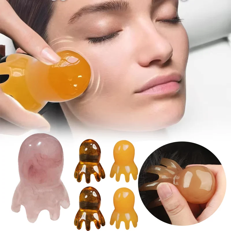 1-20PCS 8-Legged Acupressure Massager Scalp Scraper Hair Comb for Full Body Relaxation Chinese Head Spa Technique