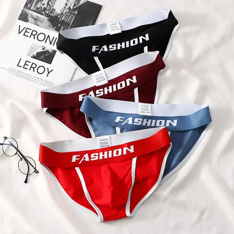 Men Triangle Panties Breathable Cotton Men\'s Low Rise Japanese Underwear Underpants 3D-Pouch Male Briefs