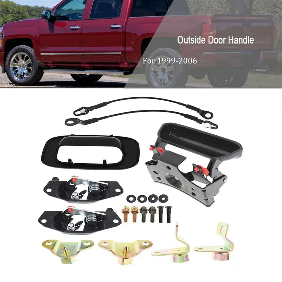 

Car Tailgate Hardware Repair Kit for Chevrolet Chevy Silverado GMC 1999-2006 15074252 15074253