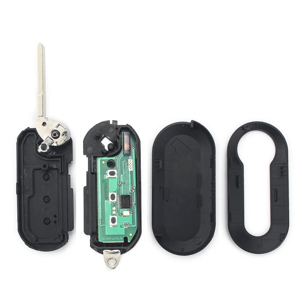 KEYYOU Auto schlüssel Fernbedienung Schlüssel Für Fiat 500 500L MPV Ducato Citroen Jumper Peugeot Boxer 2008-2015 433,92 mhz ID46 3 Tasten